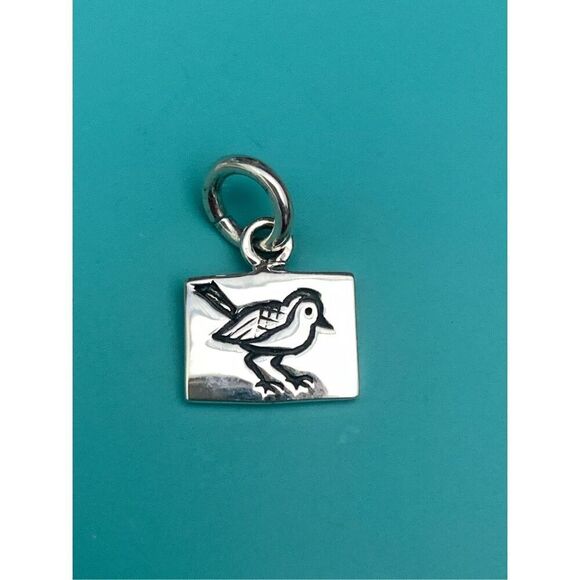 independent Jewelry - .925 Bird Tag Sterling Silver Jewelry Charm #wildlife